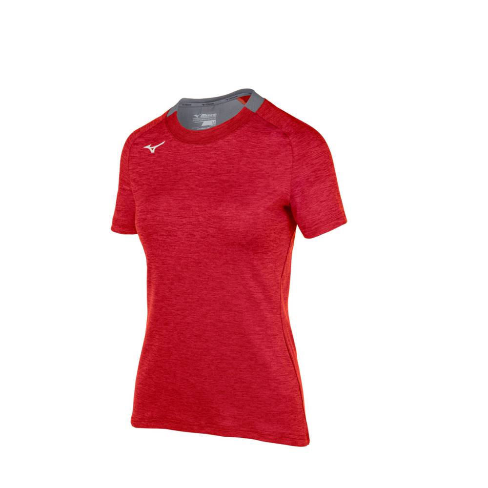Camisetas Mizuno Alpha Short Sleeve Para Mujer Rojos 8136274-SV